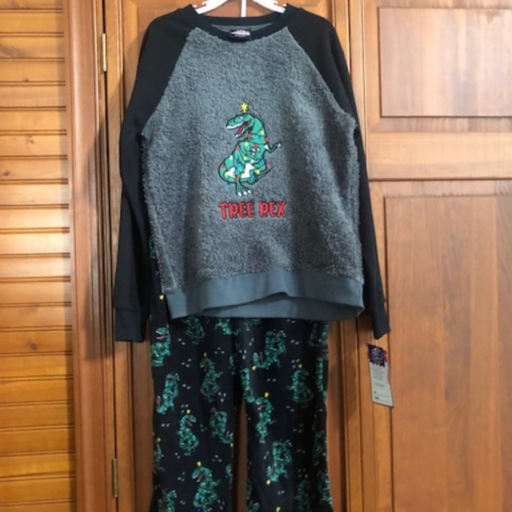NWT T-Rex Christmas Pajamas
